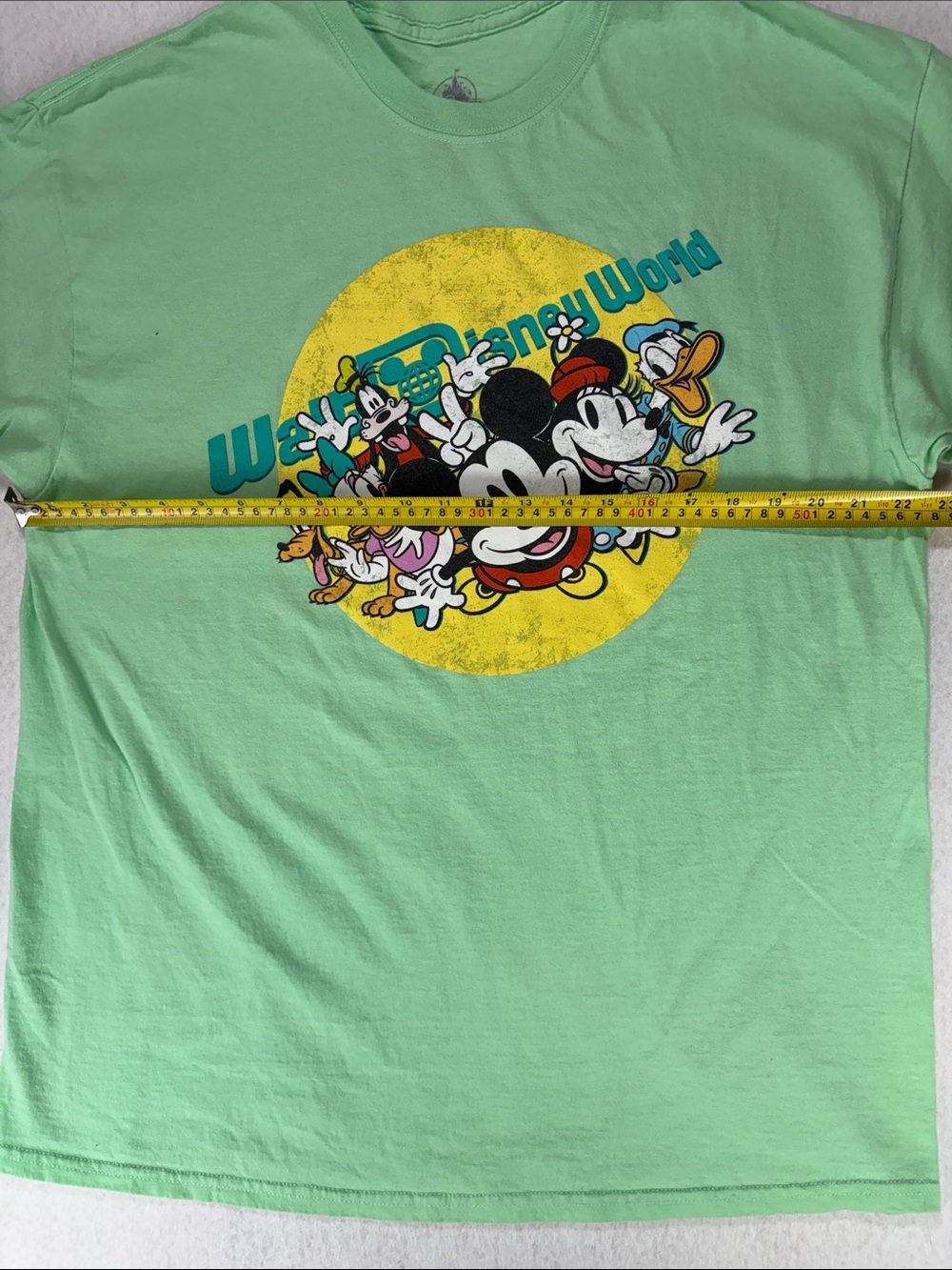 DISNEY Walt Disney World Bright Green T-shirt Graphic Tee Size XL - Picture 7 of 10